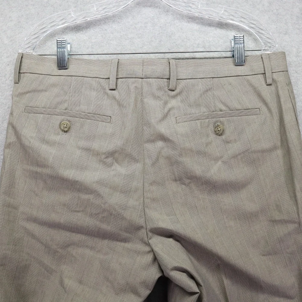 Banana Republic Pants Mens 33x32 Non-Iron Slim Fit‎ Dress Suit Formal Plaid NWT